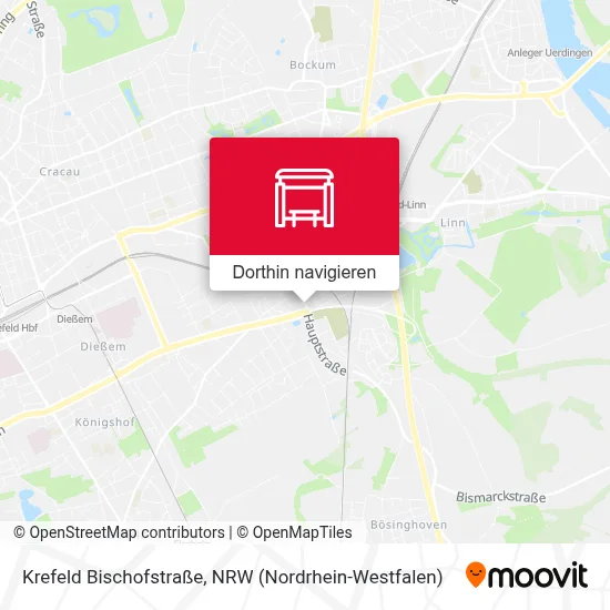 Krefeld Bischofstraße Karte