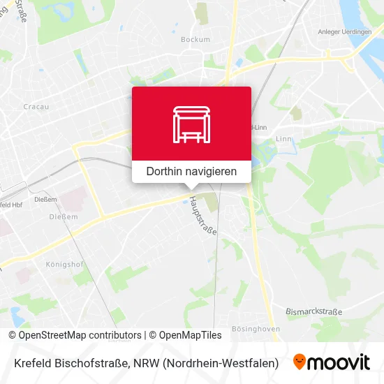 Krefeld Bischofstraße Karte