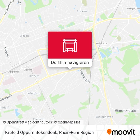 Krefeld Oppum Bökendonk Karte