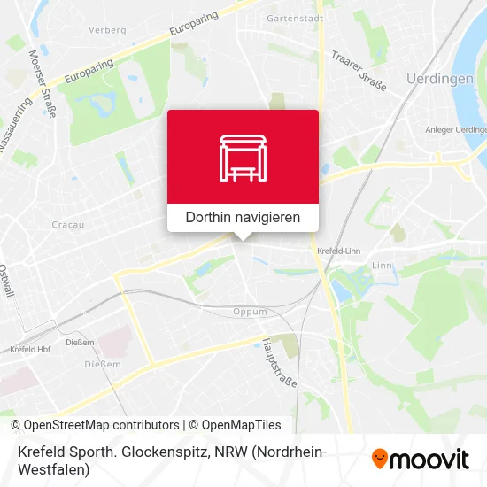 Krefeld Sporth. Glockenspitz Karte