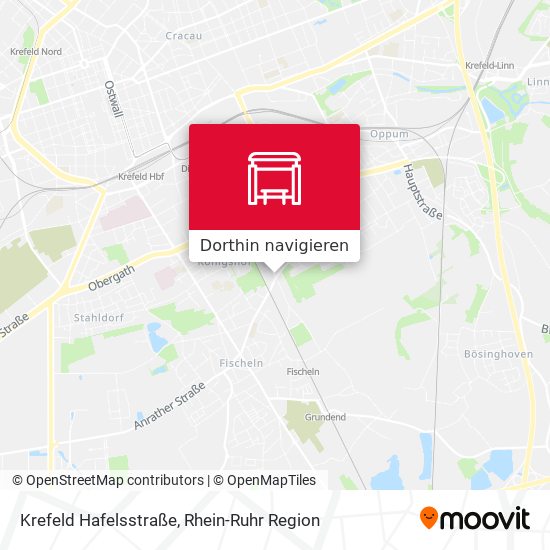 Krefeld Hafelsstraße Karte