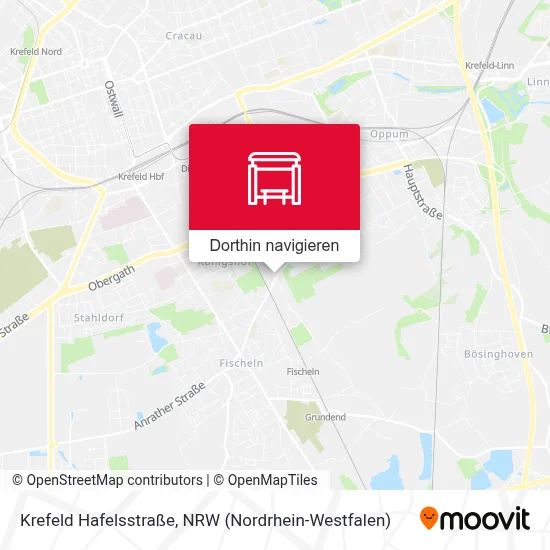 Krefeld Hafelsstraße Karte