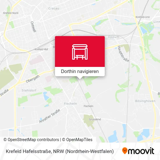 Krefeld Hafelsstraße Karte