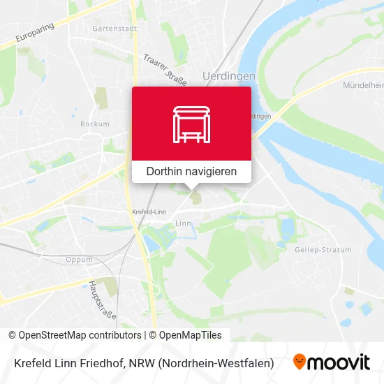 Krefeld Linn Friedhof Karte