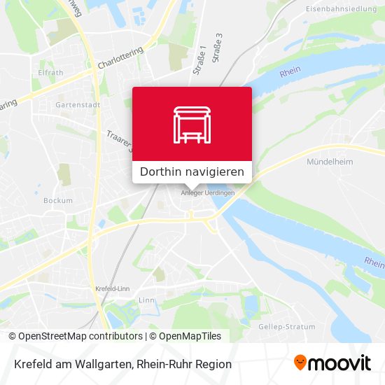 Krefeld am Wallgarten Karte