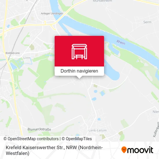 Krefeld Kaiserswerther Str. Karte