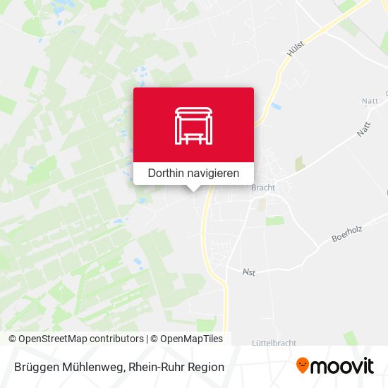 Brüggen Mühlenweg Karte
