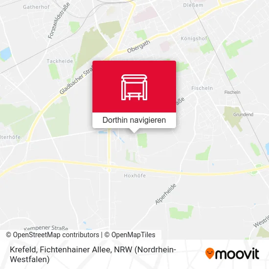 Krefeld, Fichtenhainer Allee Karte