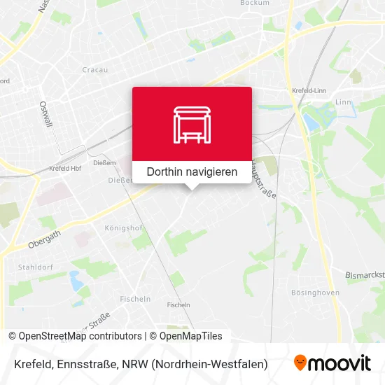 Krefeld, Ennsstraße Karte