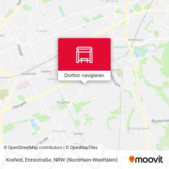 Krefeld, Ennsstraße Karte