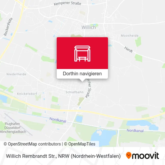 Willich Rembrandt Str. Karte