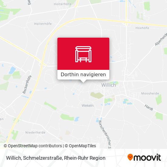 Willich, Schmelzerstraße Karte