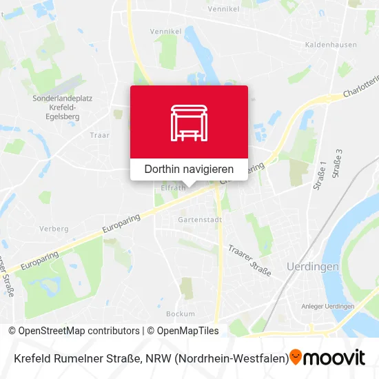 Krefeld Rumelner Straße Karte