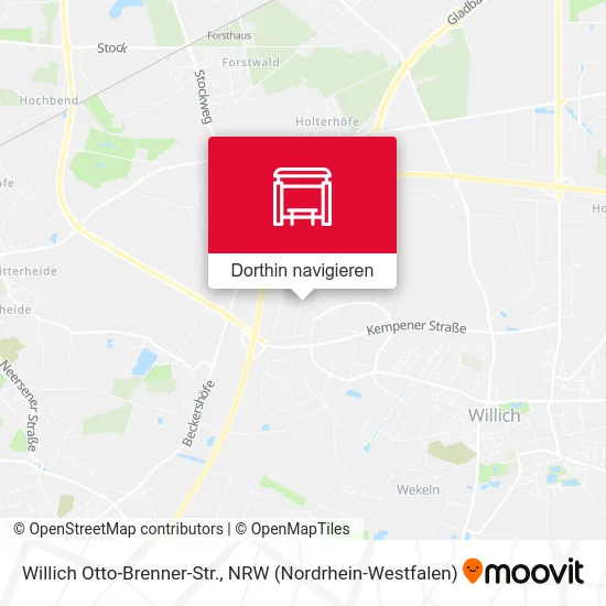 Willich Otto-Brenner-Str. Karte