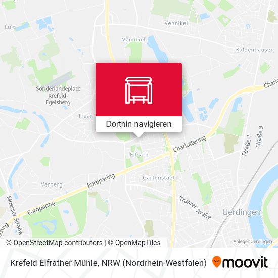 Krefeld Elfrather Mühle Karte