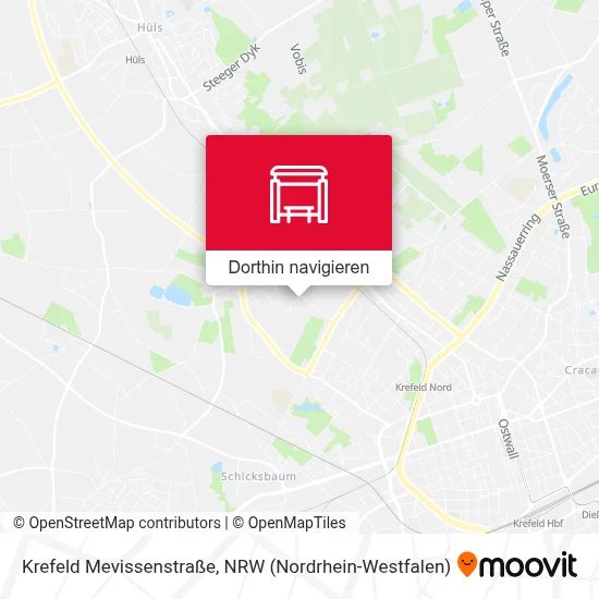 Krefeld Mevissenstraße Karte