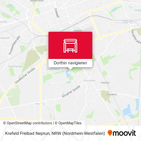 Krefeld Freibad Neptun Karte