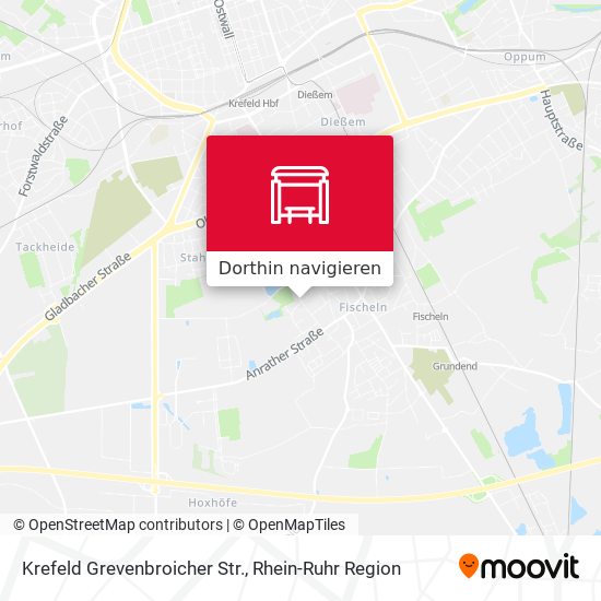 Krefeld Grevenbroicher Str. Karte