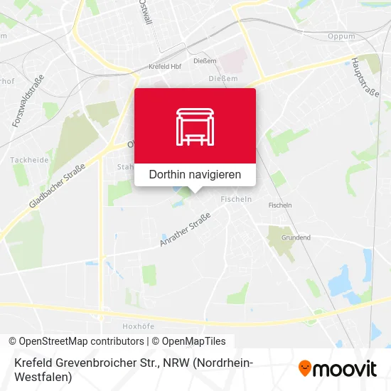 Krefeld Grevenbroicher Str. Karte