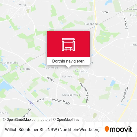 Willich Süchtelner Str. Karte