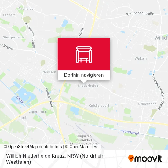 Willich Niederheide Kreuz Karte