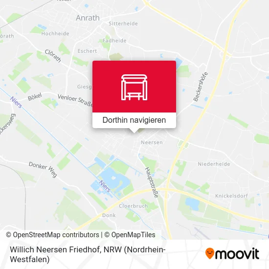 Willich Neersen Friedhof Karte