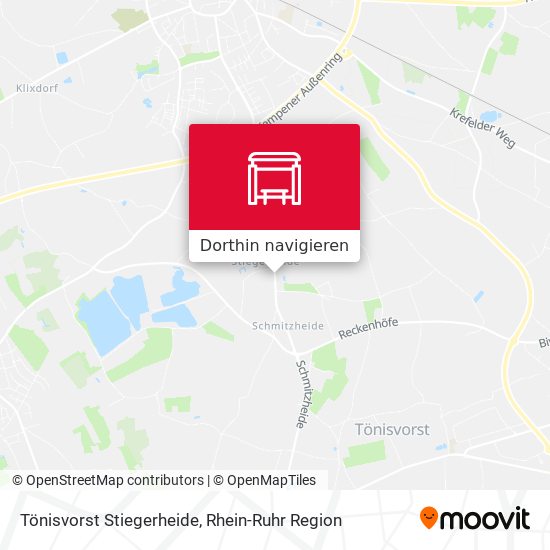Tönisvorst Stiegerheide Karte
