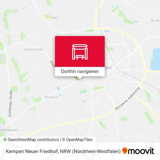 Kempen Neuer Friedhof Karte