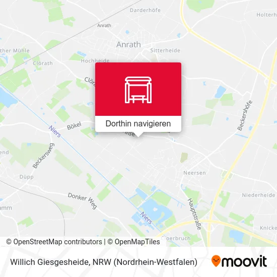 Willich Giesgesheide Karte