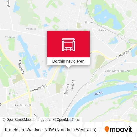 Krefeld am Waldsee Karte