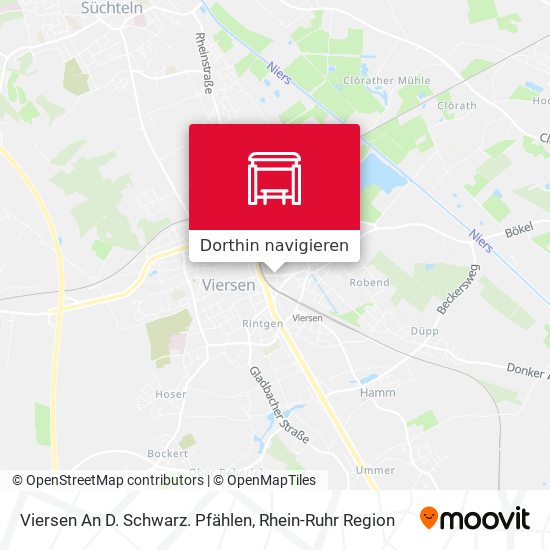 Viersen An D. Schwarz. Pfählen Karte