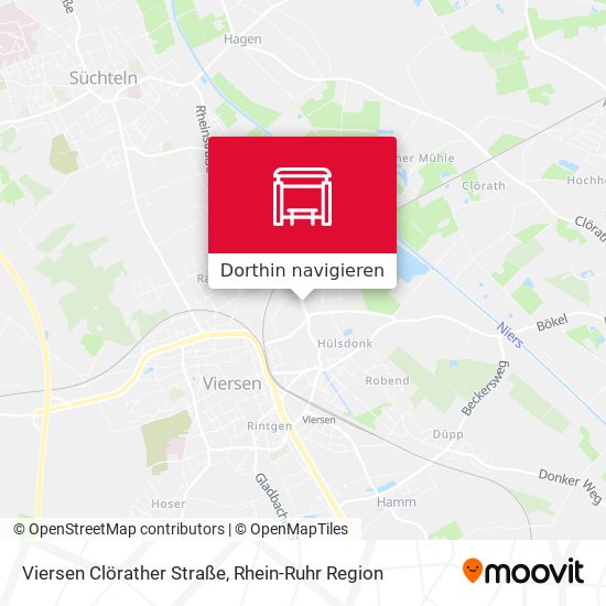 Viersen Clörather Straße Karte