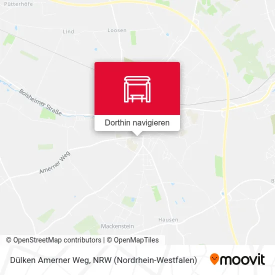 Dülken Amerner Weg Karte