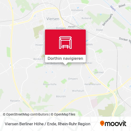 Viersen Berliner Höhe / Ende Karte