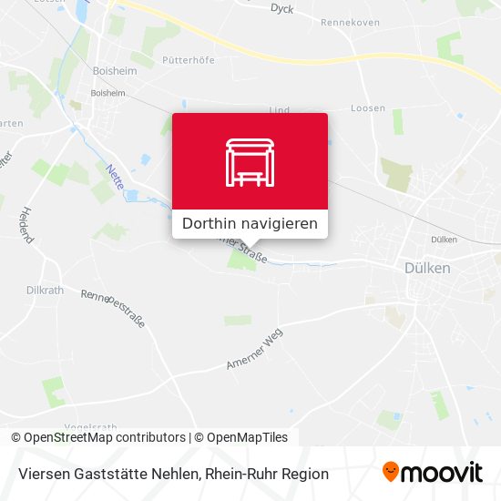 Viersen Gaststätte Nehlen Karte