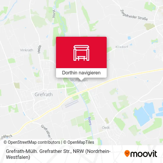 Grefrath-Mülh. Grefrather Str. Karte