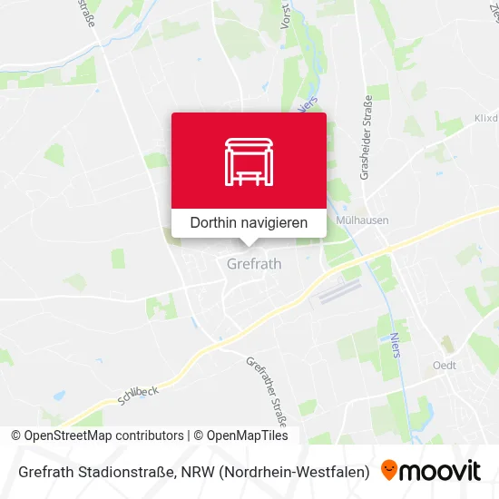 Grefrath Stadionstraße Karte