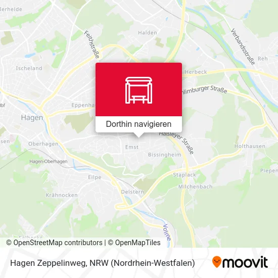 Hagen Zeppelinweg Karte