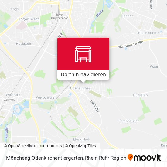 Möncheng Odenkirchentiergarten Karte