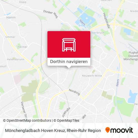 Mönchengladbach Hoven Kreuz Karte