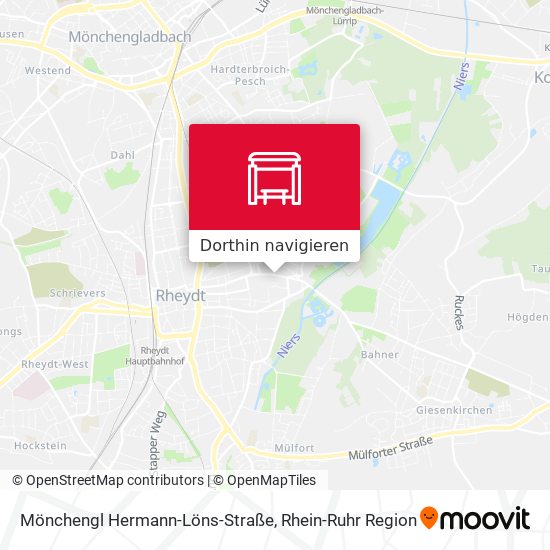 Mönchengl Hermann-Löns-Straße Karte