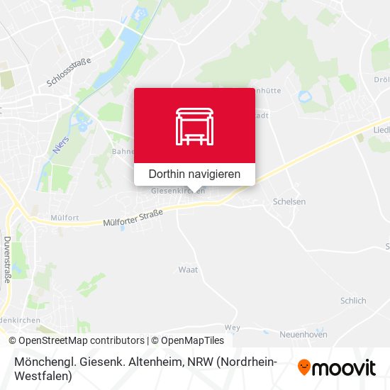 Mönchengl. Giesenk. Altenheim Karte