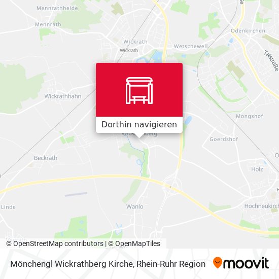 Mönchengl Wickrathberg Kirche Karte