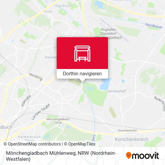 Mönchengladbach Mühlenweg Karte