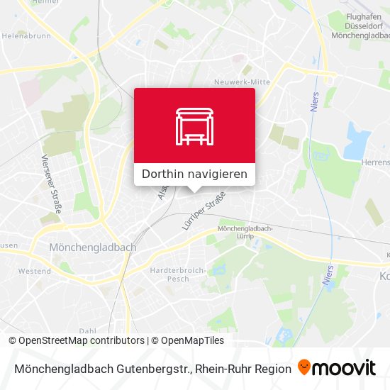 Mönchengladbach Gutenbergstr. Karte