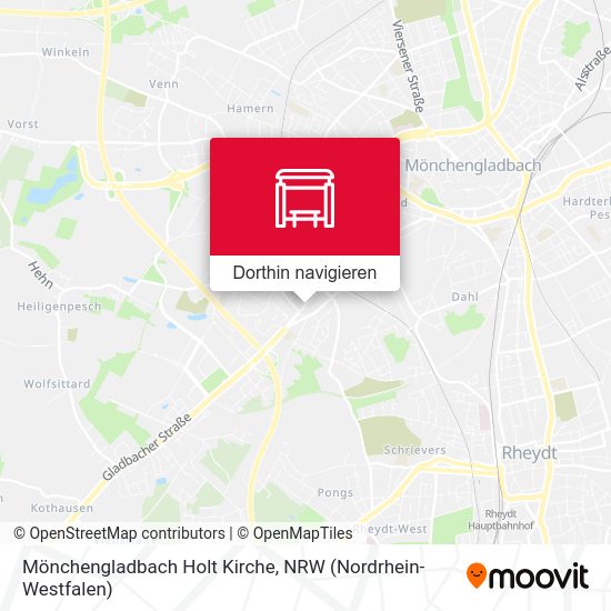 Mönchengladbach Holt Kirche Karte