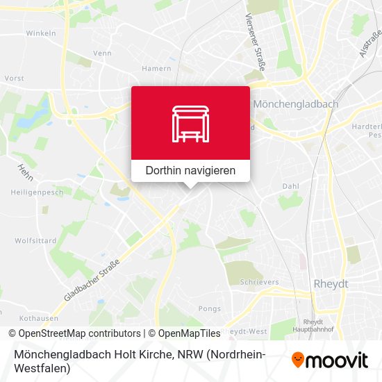 Mönchengladbach Holt Kirche Karte
