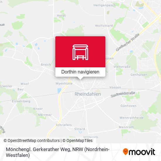Mönchengl. Gerkerather Weg Karte