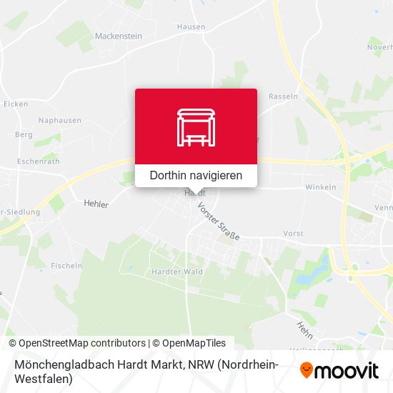 Mönchengladbach Hardt Markt Karte