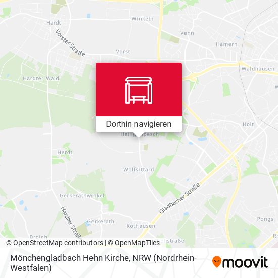 Mönchengladbach Hehn Kirche Karte